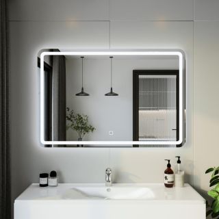 Зеркало с подсветкой Бриклаер Эстель-1 4627125414268 120 см сенсор на зеркале